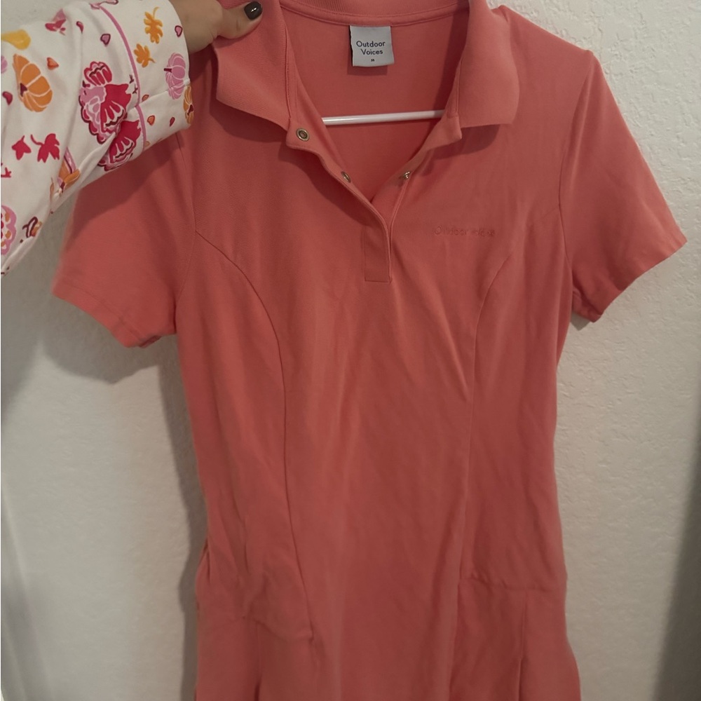 Outdoor Voices Coral Polo Dress
